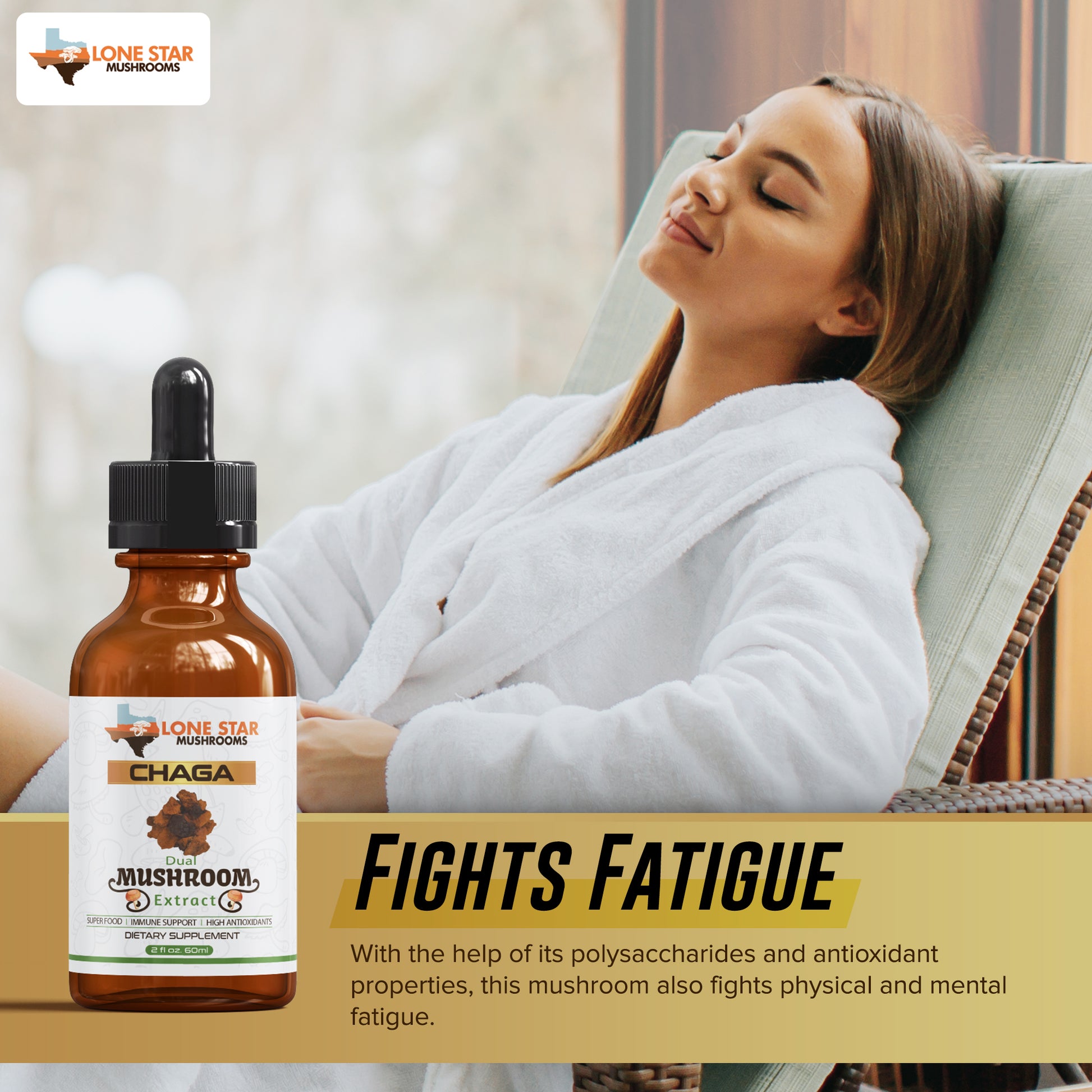 Chaga Mushroom Dual Extract Fight Fatigue