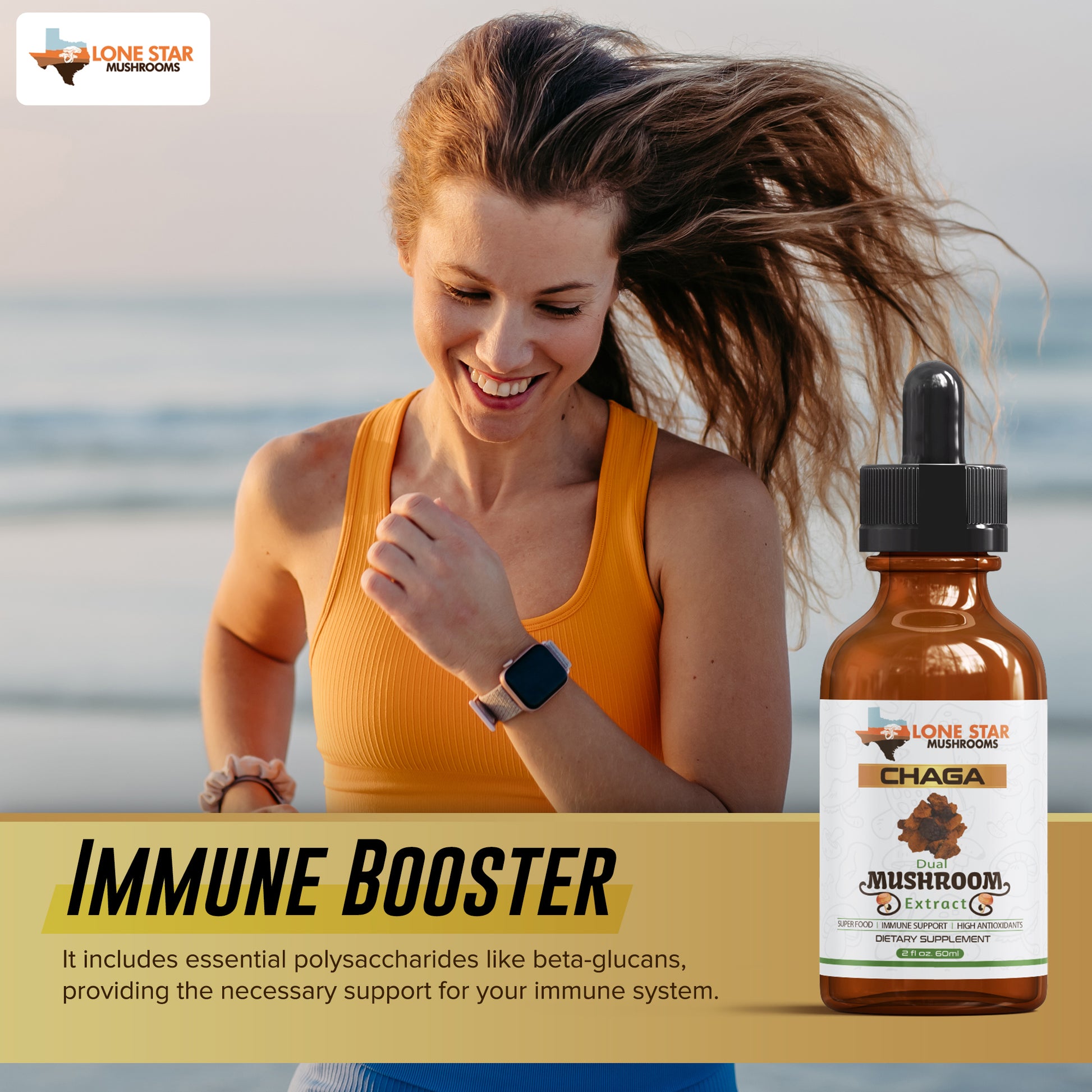 Chaga Mushroom Dual Extract Immune Boooster