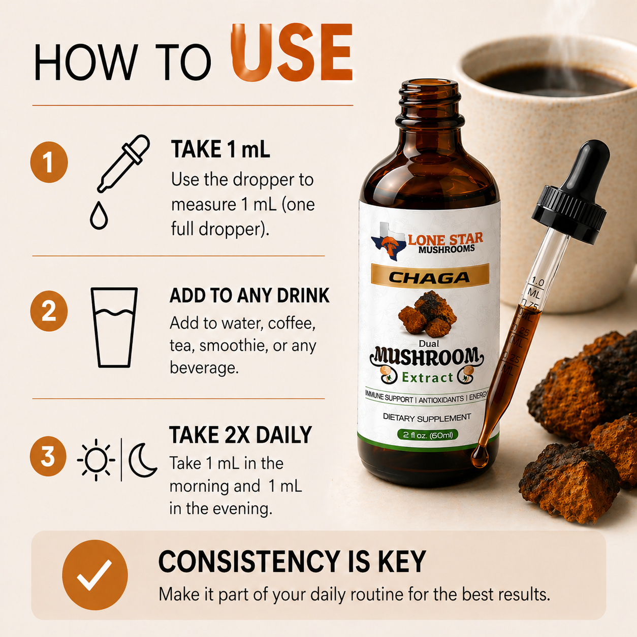 Chaga Mushroom Dual Extract