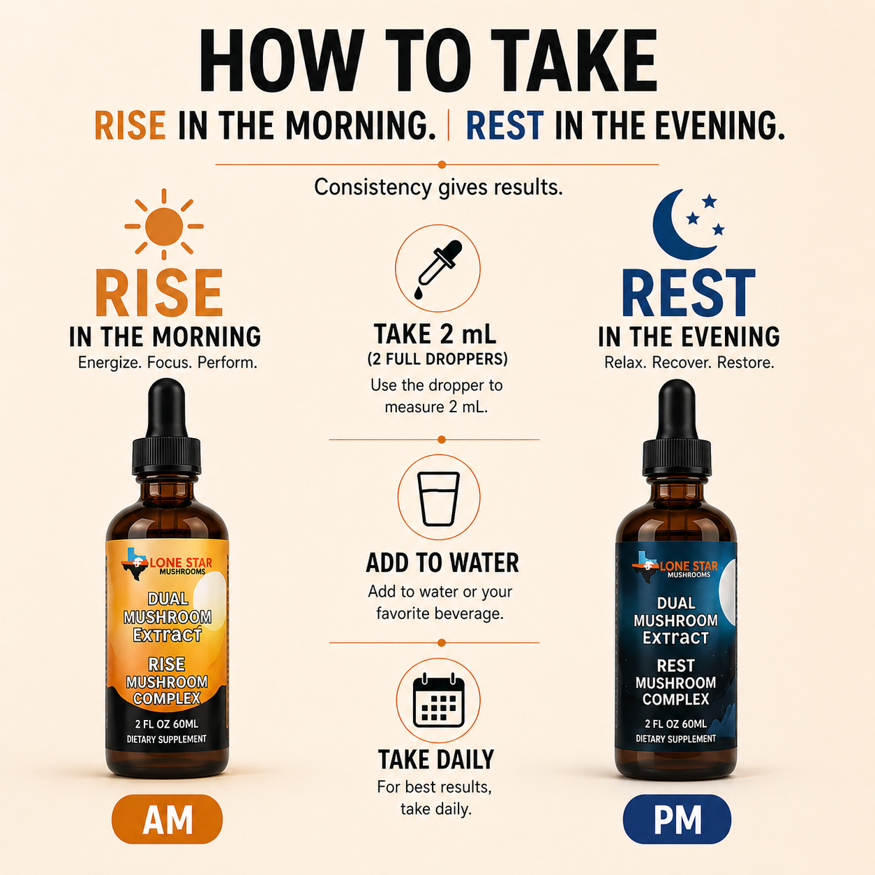 Rise by Day. Rest by Night.